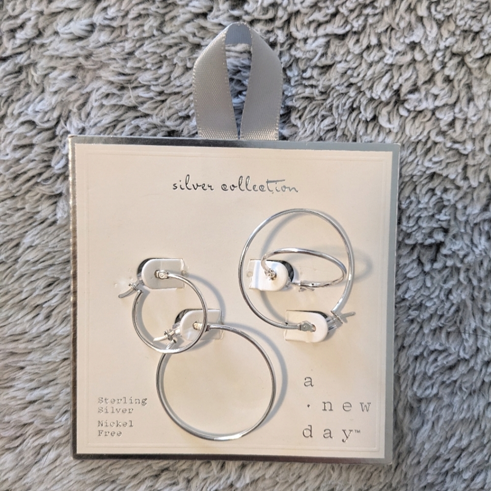 A New Day Sterling Silver Hoop Earrings